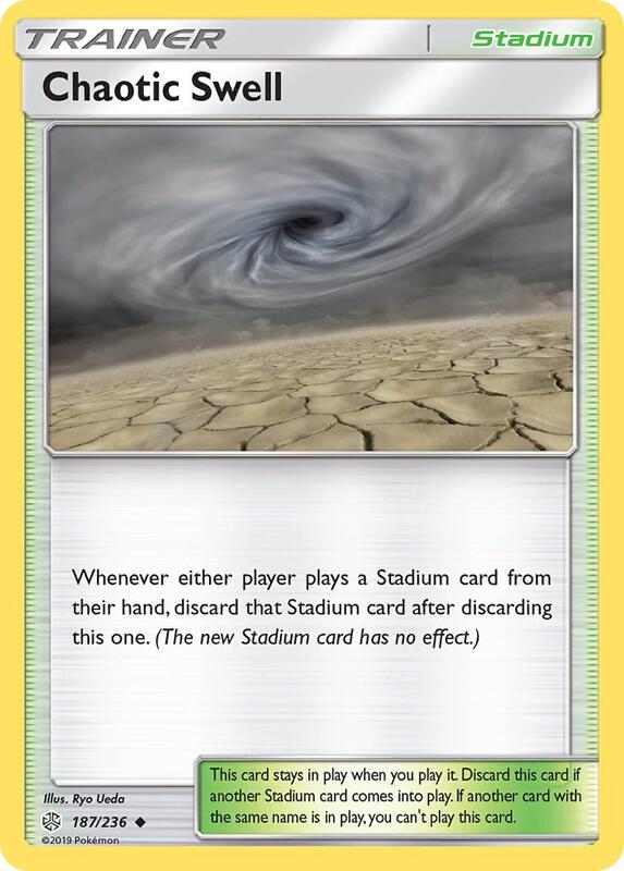 Chaotic Swell Pokemon card from SM - Cosmic Eclipse