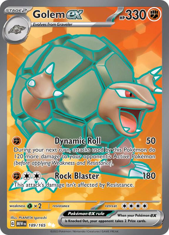 Golem ex Pokemon card from SV: Scarlet & Violet 151