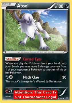 Absol Pokemon card from Roaring Skies