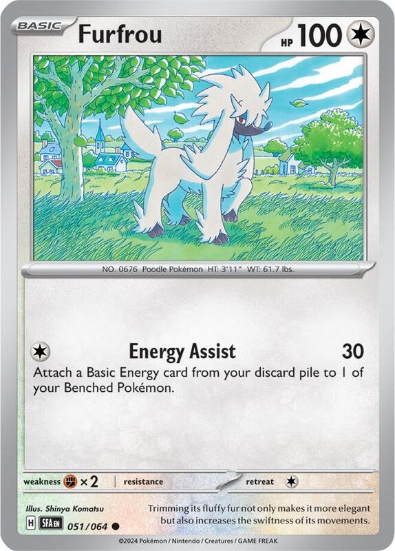 Furfrou Pokemon card from SV: Shrouded Fable