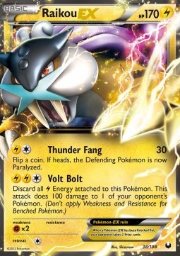 Raikou EX Pokemon card from Dark Explorers