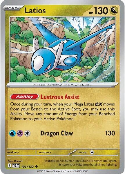 Latios Pokemon card from ME01: Mega Evolution