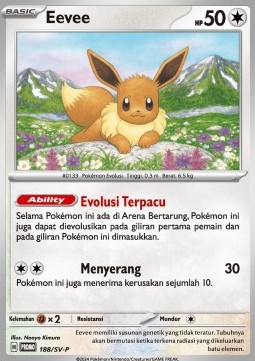 Eevee (SV-P/ID 188) Scarlet & Violet Indonesian Promos ID