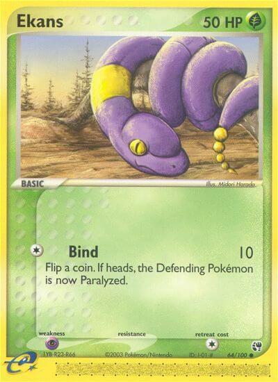 Ekans Pokemon card from Sandstorm