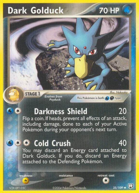 Dark Golduck Pokemon card from Team Rocket Returns