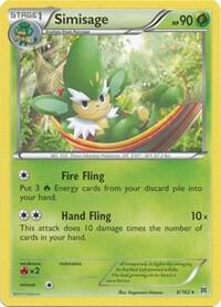 Simisage Pokemon card from XY - BREAKthrough