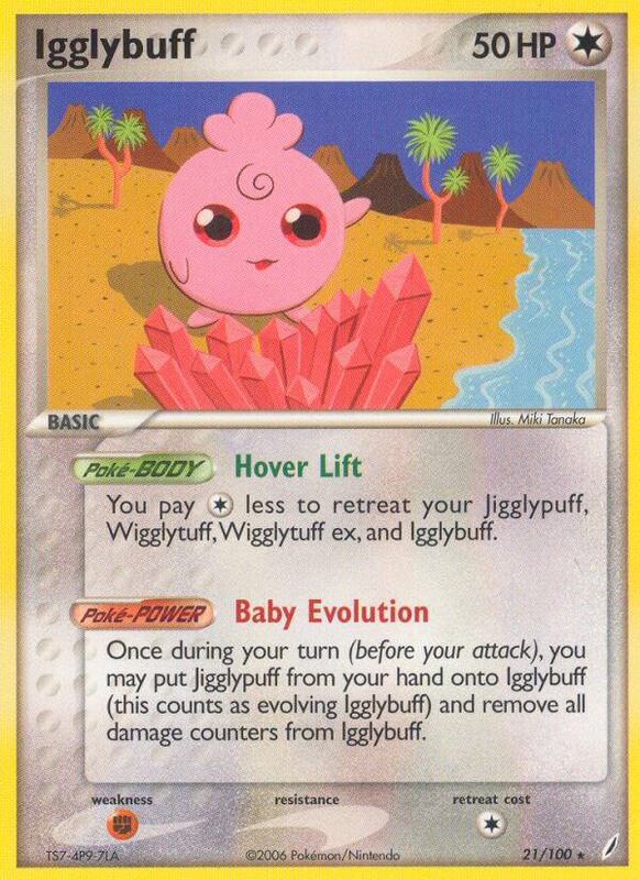 Igglybuff Pokemon card from Crystal Guardians