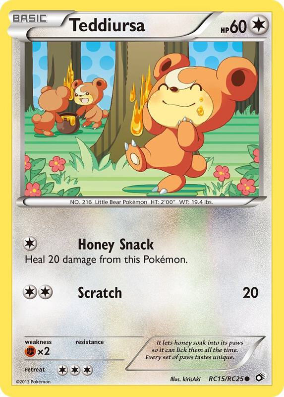 Teddiursa Pokemon card from Legendary Treasures: Radiant Collection