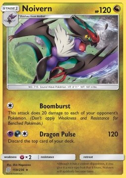 Noivern Pokemon card from Unified Minds