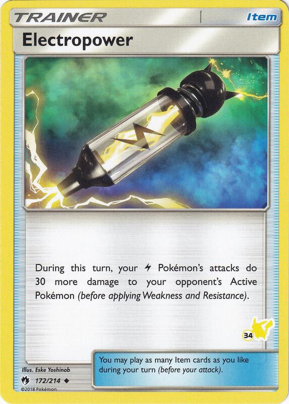 Electropower Pokemon card from Battle Academy