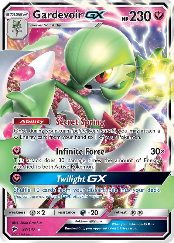 Gardevoir GX Pokemon card from SM - Burning Shadows
