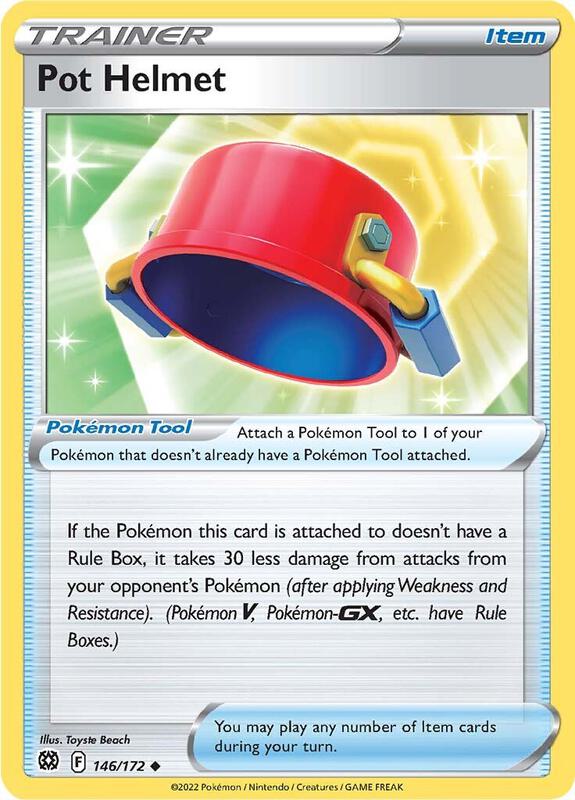 Pot Helmet Pokemon card from SWSH09: Brilliant