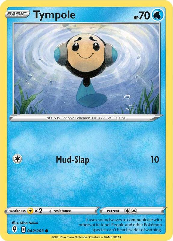 Tympole Pokemon card from SWSH07: Evolving Skies