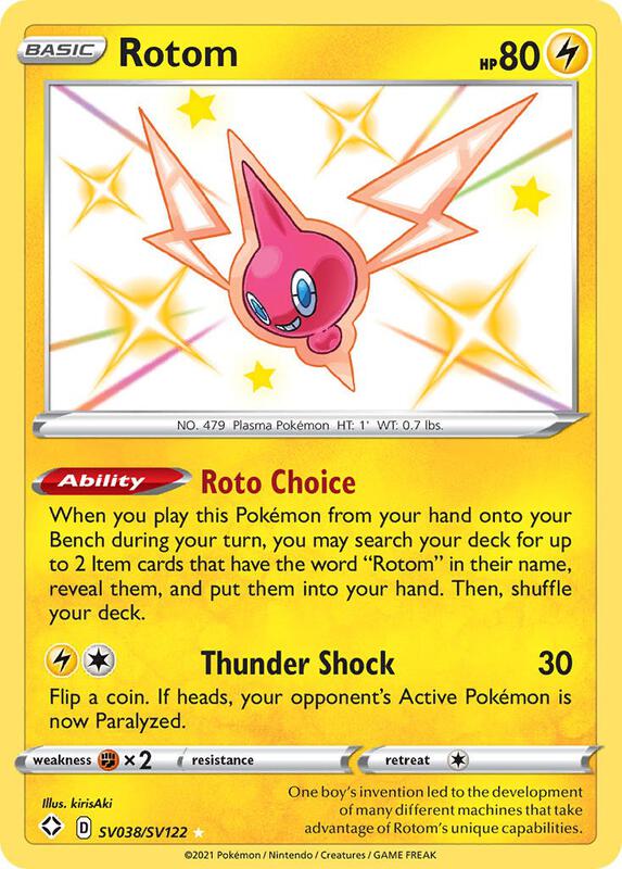 Rotom Pokemon card from Shining Fates: Shiny Vault