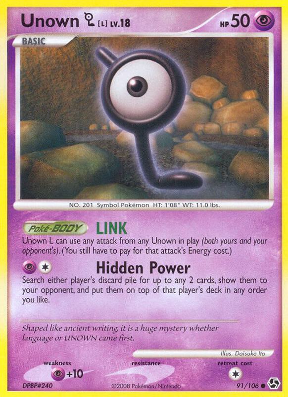 Unown [L] Pokemon card from Great Encounters