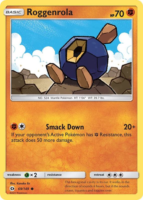 Roggenrola Pokemon card from SM Base Set