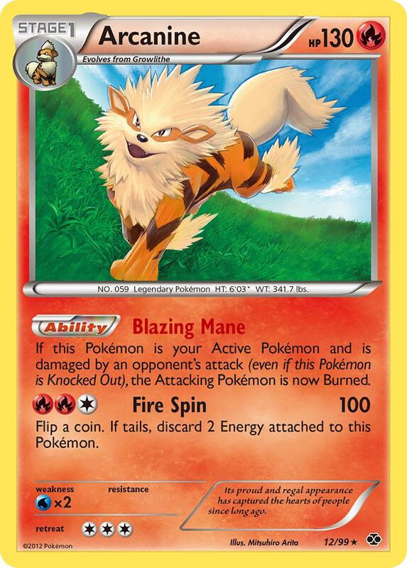 Arcanine (12) Pokemon card from Next Destinies