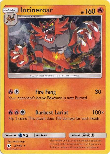 Incineroar Pokemon card from Deck Exclusives