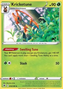 Kricketune Pokemon card from Astral Radiance