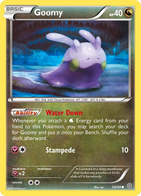 Goomy Pokemon card from XY - Ancient Origins
