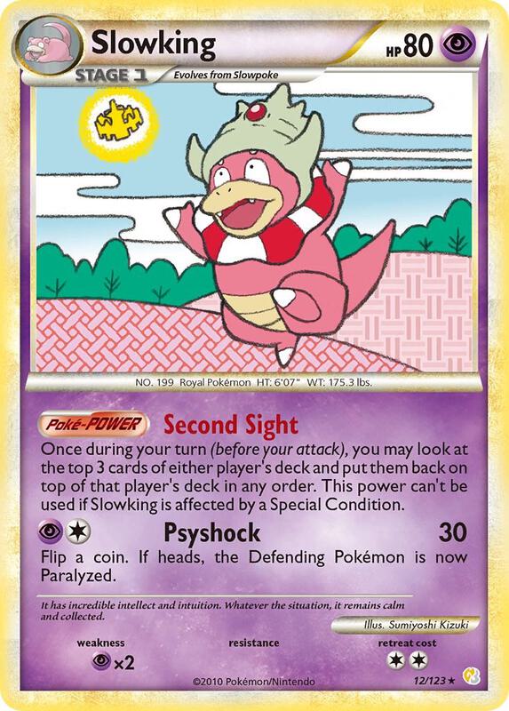 Slowking Pokemon card from HeartGold SoulSilver