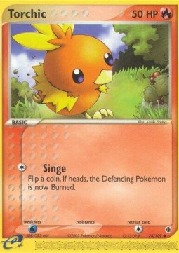 Torchic Pokemon card from EX Ruby Sapphire