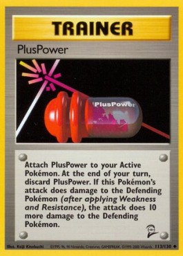 PlusPower (Holo) Pokemon card from Base Set 2