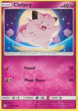 Clefairy Pokemon card from Hidden Fates