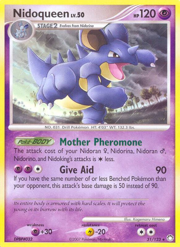 Nidoqueen Pokemon card from Mysterious Treasures