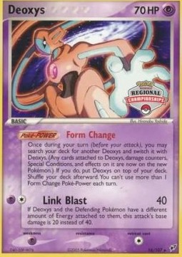 Deoxys Pokemon card from EX Deoxys