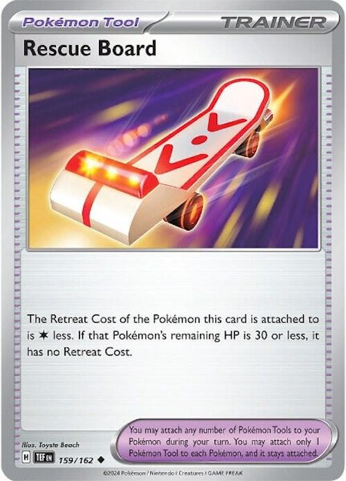 Rescue Board Pokemon card from SV05: Temporal Forces