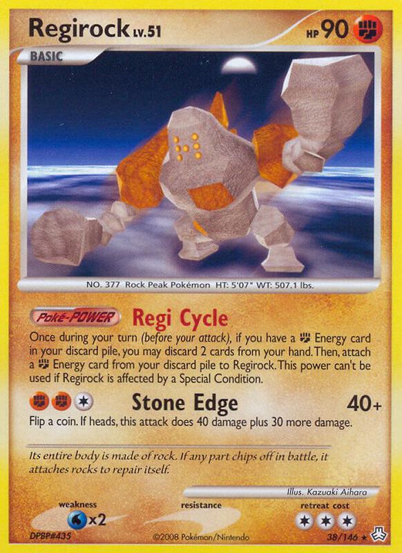 Regirock Pokemon card from Legends Awakened