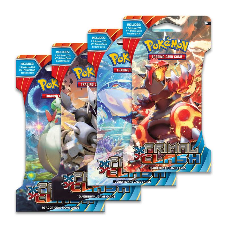 Primal Clash Sleeved Booster Pack Art Bundle [Set of 4] Pokemon card from XY - Primal Clash