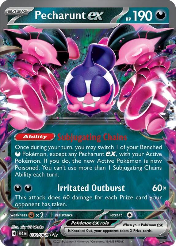 Pecharunt ex Pokemon card from SV: Shrouded Fable