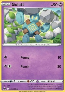 Golett Pokemon card from Chilling Reign
