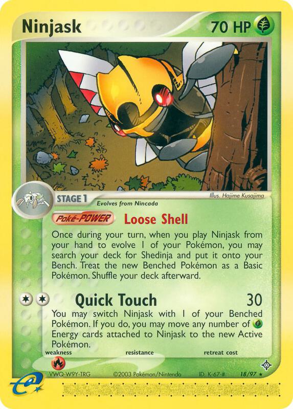 Ninjask Pokemon card from Dragon