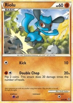 Riolu Pokemon card from Unleashed