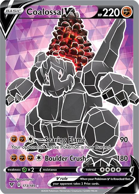 Coalossal V (Full Art) Pokemon card from SWSH04: Vivid