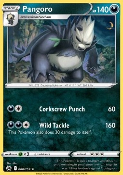 Pangoro Pokemon card from Crown Zenith