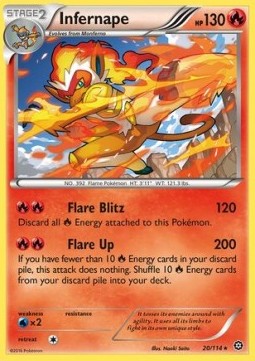 Infernape Pokemon card from Steam Siege