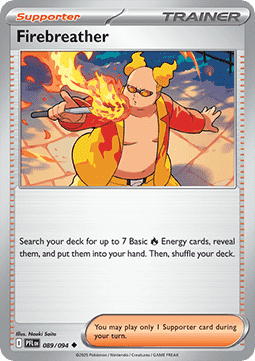 Firebreather Pokemon card from Phantasmal Flames