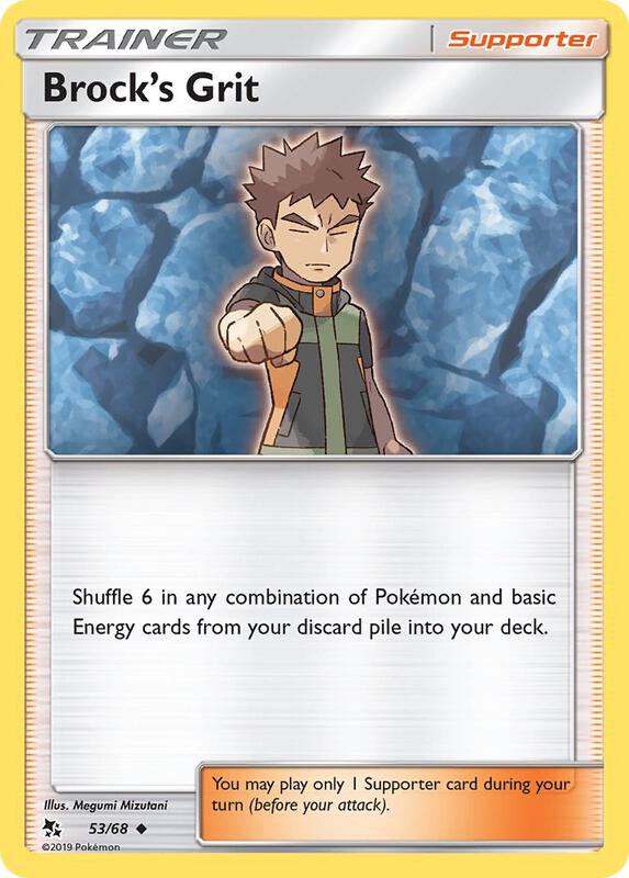 Brock's Grit Pokemon card from Hidden Fates