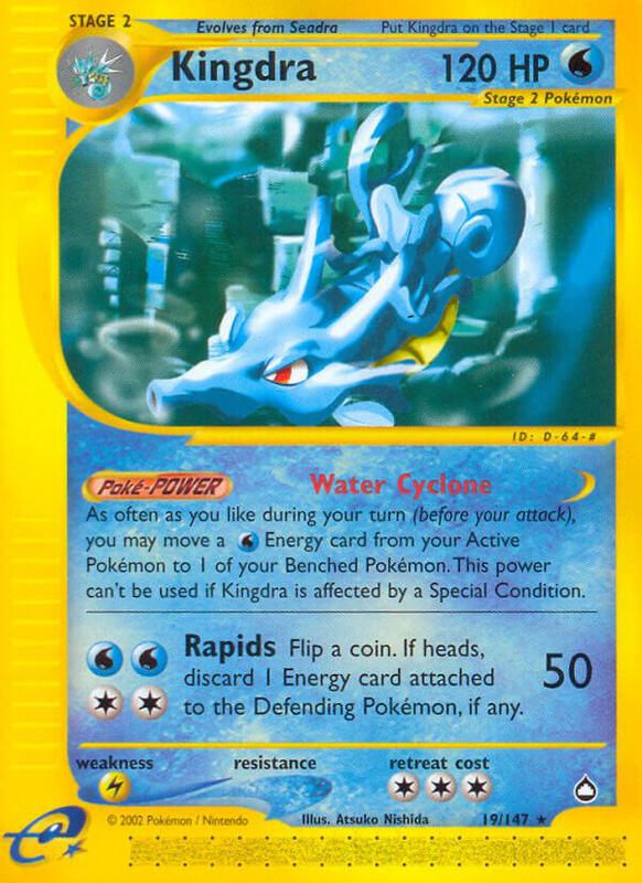 Kingdra (19) Pokemon card from Aquapolis