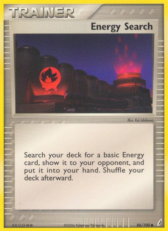 Energy Search Pokemon card from Crystal Guardians