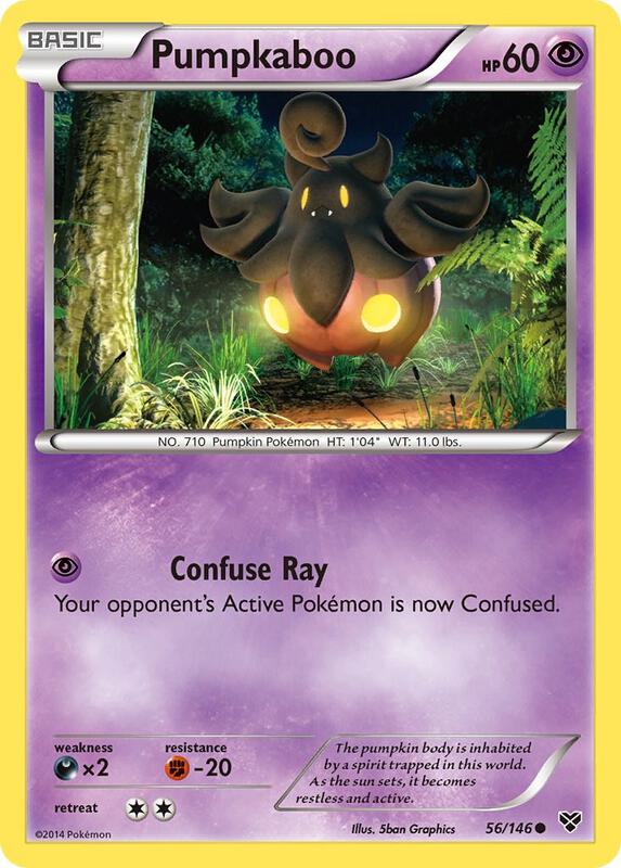 Pumpkaboo Pokemon card from XY Base Set