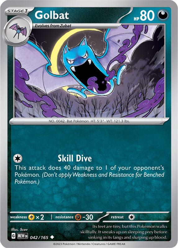 Golbat Pokemon card from SV: