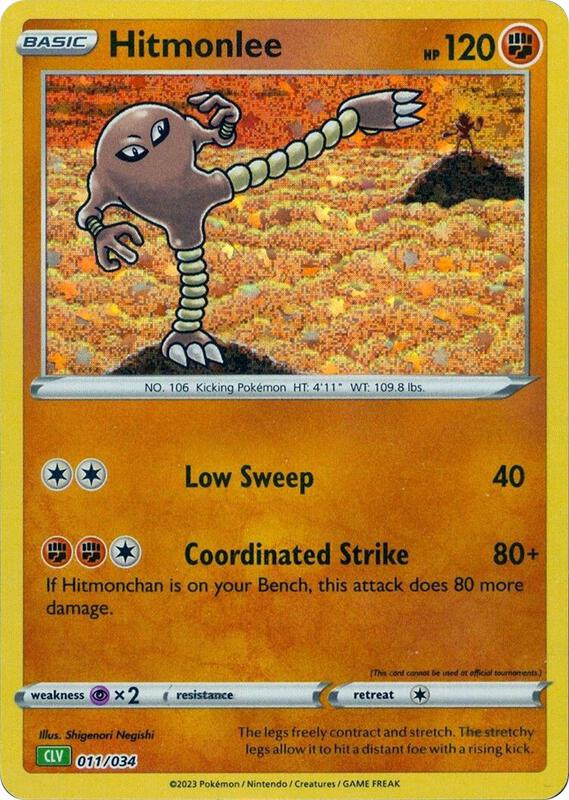 Hitmonlee Pokemon card from Trading Card Game Classic