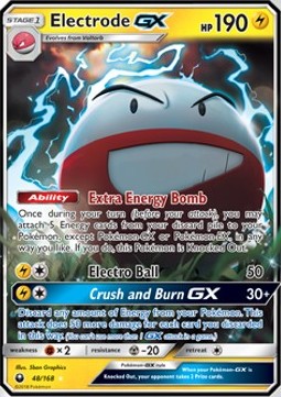 Electrode GX Pokemon card from Celestial Storm