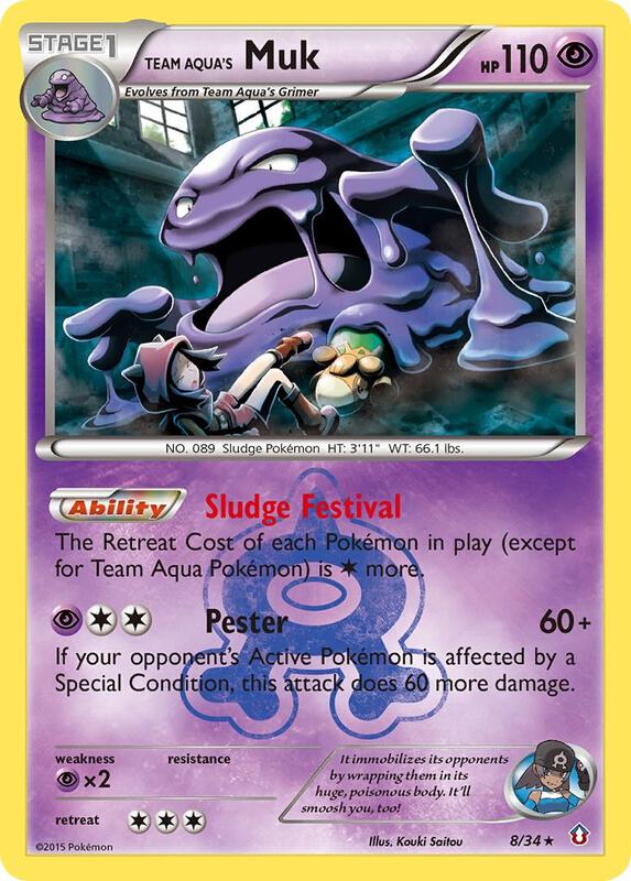 Team Aqua's Muk Pokemon card from Double Crisis