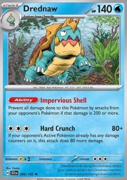 Drednaw Pokemon card from Stellar Crown